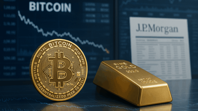 JPMorgan sees Bitcoin as more attractive than gold after price dip