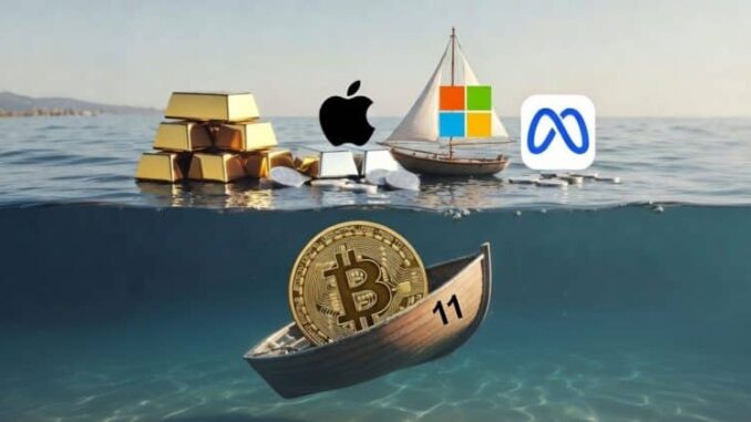 Bitcoin slides out of top 10 global assets by market value