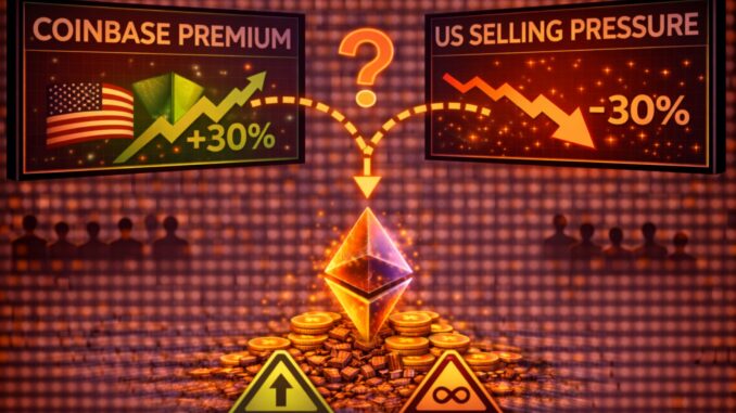 Ethereum Coinbase Premium Jumps – Is US Selling Pressure Finally Fading?