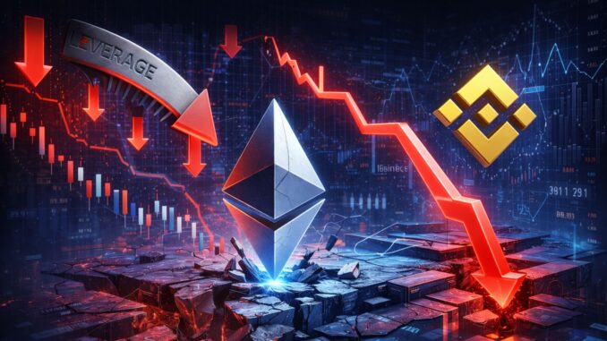 Ethereum Leverage Declines As Binance Open Interest Hits 10-Month Low – Risk Appetite Fades