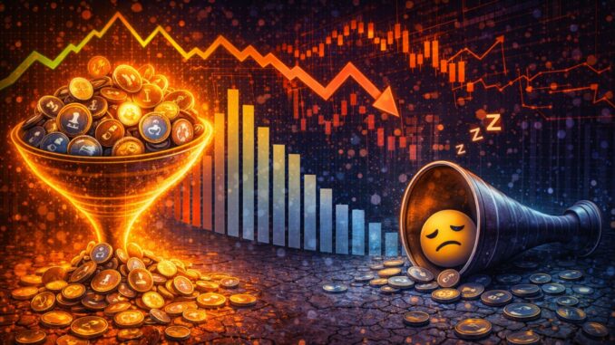 From FOMO to Apathy: Altcoin Volumes Reflect Deepening Market Fatigue