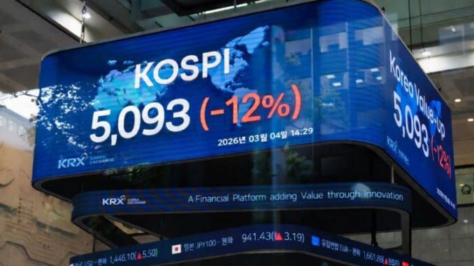 Korean stock market plunges 12% in historic one-day crash