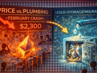 Price vs. Plumbing: Why Ethereum’s February Crash Collided With A Record Surge In Cold-Storage Migration