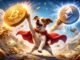 Triumphant dog with Bitcoin and Ethereum Small