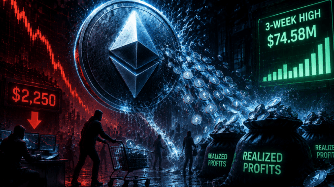Ethereum Dips To $2,250 As Trader Profit-Taking Hits 3-Week High