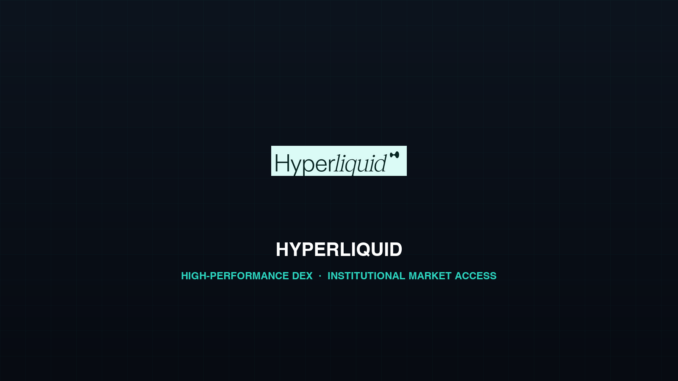 Hyperliquid decentralized trading protocol official logo and 24/7 liquidity branding